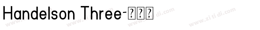 Handelson Three字体转换